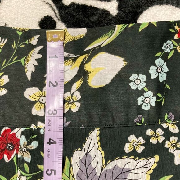 REITMANS Black and multicolour floral print a-line skirt ~ Vintage Y2K LARGE XL - Picture 8 of 9
